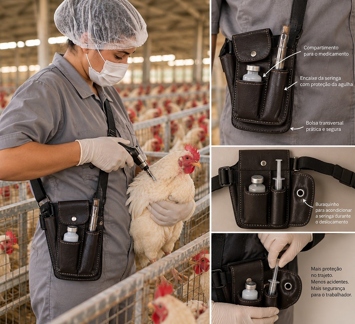 Case 01 - Bolsa desenvolvida para transportar o medicamento e proteger a seringa, reduzindo acidentes com perfurocortantes